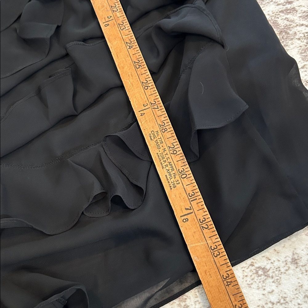 Andre Oliver Black Ruffle Mini Dress size 8 - Picture 6 of 7